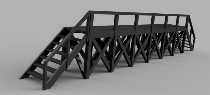 modelo estrada ferro inspeção plataforma ho oo calibre tesão 3d print model - Mito3D