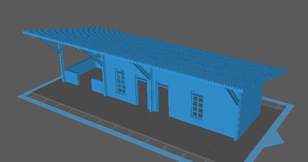 model railway station rail ho scale n 1 160 87 3d print model - Mito3D