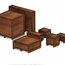 modelo ferrocarril madera transporte Envío cajas oo ho trenes plataforma industrial caja envase 3d print model - Mito3D