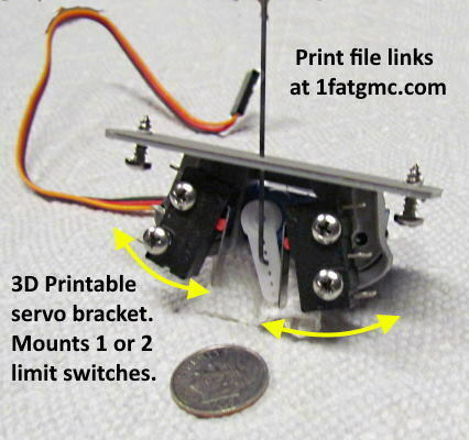 model rairlrod turnout servo mount 2 limit switches Various hobby 3D print model - Mito3D