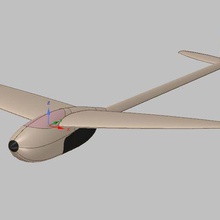 model rc 1m span oyun uçak 3d print model - Mito3D