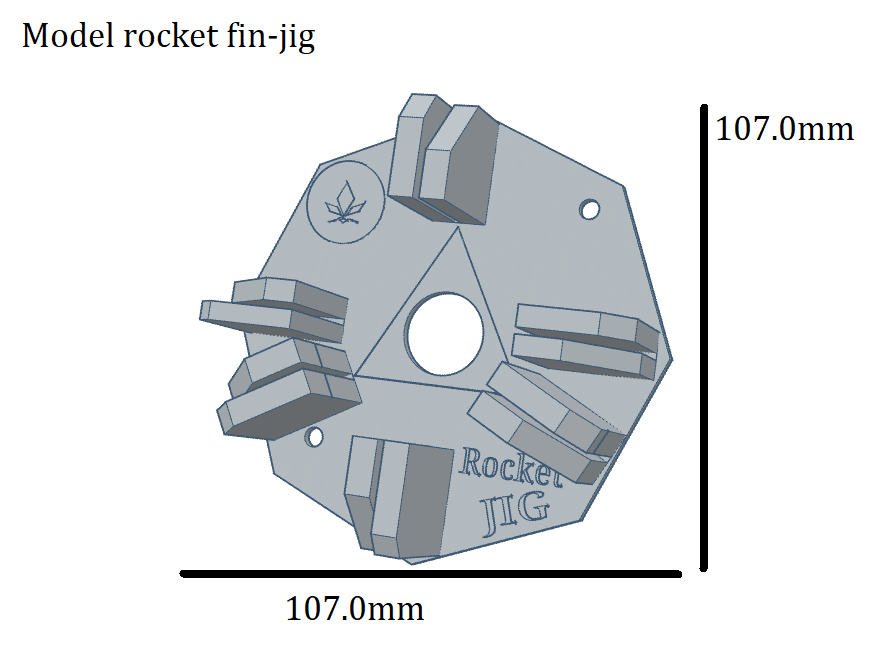 Modell Rakete fin jig verschiedene Raketen Platz Astro 3dprinted gedruckt Raketentechnik 3D print model - Mito3D