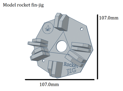 modelo foguete fin jig foguetes espaço astro 3dprinted impresso 3d print model - Mito3D