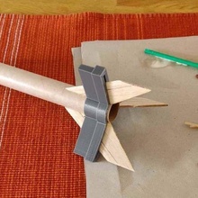 Modell Rakete Flosse Vorrichtung estes DIY 3d print model - Mito3D