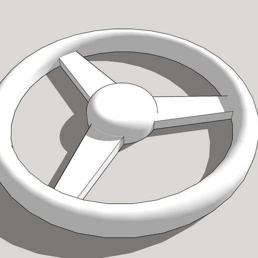 modelo de volante 3 raios em slot car jogo ninco scalextric scalex carrera pista pois circuito cokpit compartimento passageiros 3D print model - Mito3D