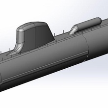 model denizaltı acı çekmek deniz askeri 3d print model - Mito3D