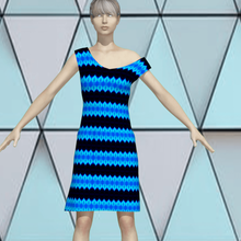 modelo mujer lindo vestido precioso ropa 3d print model - Mito3D