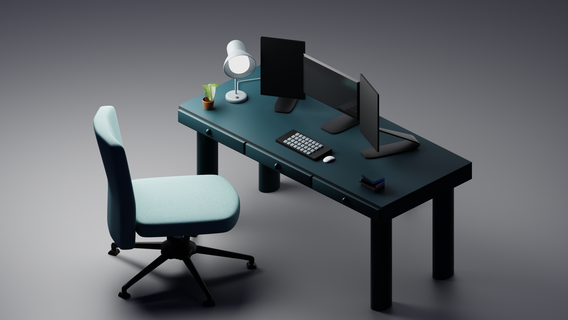 modelagem escrivaninha mobília 3d print model - Mito3D