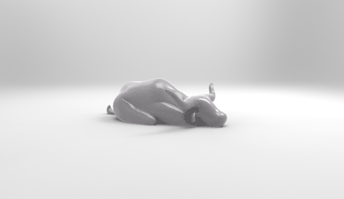 modelo boi deitado arte ox animal alebrije figura mentiu 3d print model - Mito3D