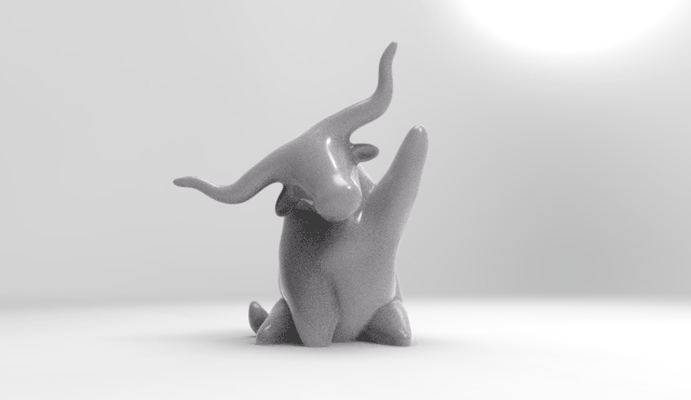 modelo bœuf salutation art ox animal alebrije modèle figure asseoir vache 3d print model - Mito3D