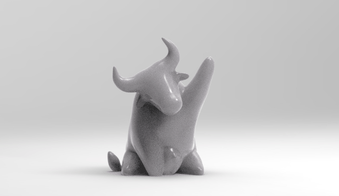 modelo decorativo vaca saludando arte toro alebrije escultura saludo 3d print model - Mito3D