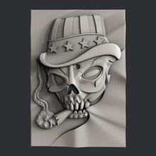 models skull art dmodels printer bones magic artcam aspire vcarve 3d print model - Mito3D