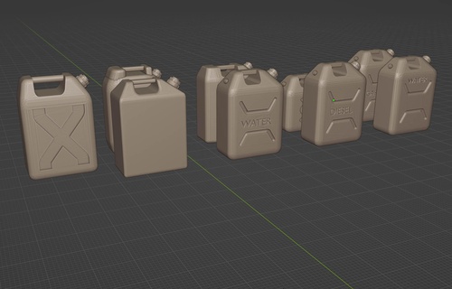 modern - civil jerrycan 1 35 diorama hobby box canister 3d print model - Mito3D