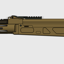 modern 02 ak105 carbine suppressed 12inch long rail kits game airsoft ak parts 3d print model - Mito3D