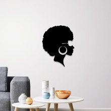 africano moderno signora a parete art muro 3d 2d arredamento la decorazione donna moderna lady africana 3d print model - Mito3D