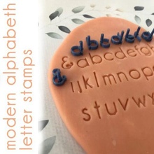 modern alphabet letter stamps 3d print polymer clay pottery ceramic accessories making diy tools supplies tool handwritten stamp cutter earrings jewelry mold fashion stl organic shape cookie 3d print model - Mito3D