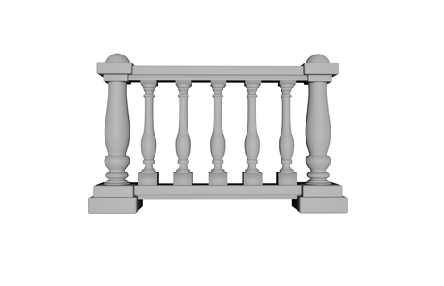 modern balustrade renderings 3d architectural designs 3d print model - Mito3D