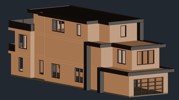 modern beach house architecture model design 3d print model - Mito3D