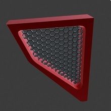 moderno suporte hex hexagonal cantilever interiores mobília 3d print model - Mito3D