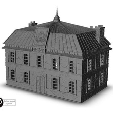 modern building 14 - warhammer age sigmar bolt action flames war scenery terrain wargame architecture house thumbnails figures game land dungeon fantasy games accessories 3d print model - Mito3D