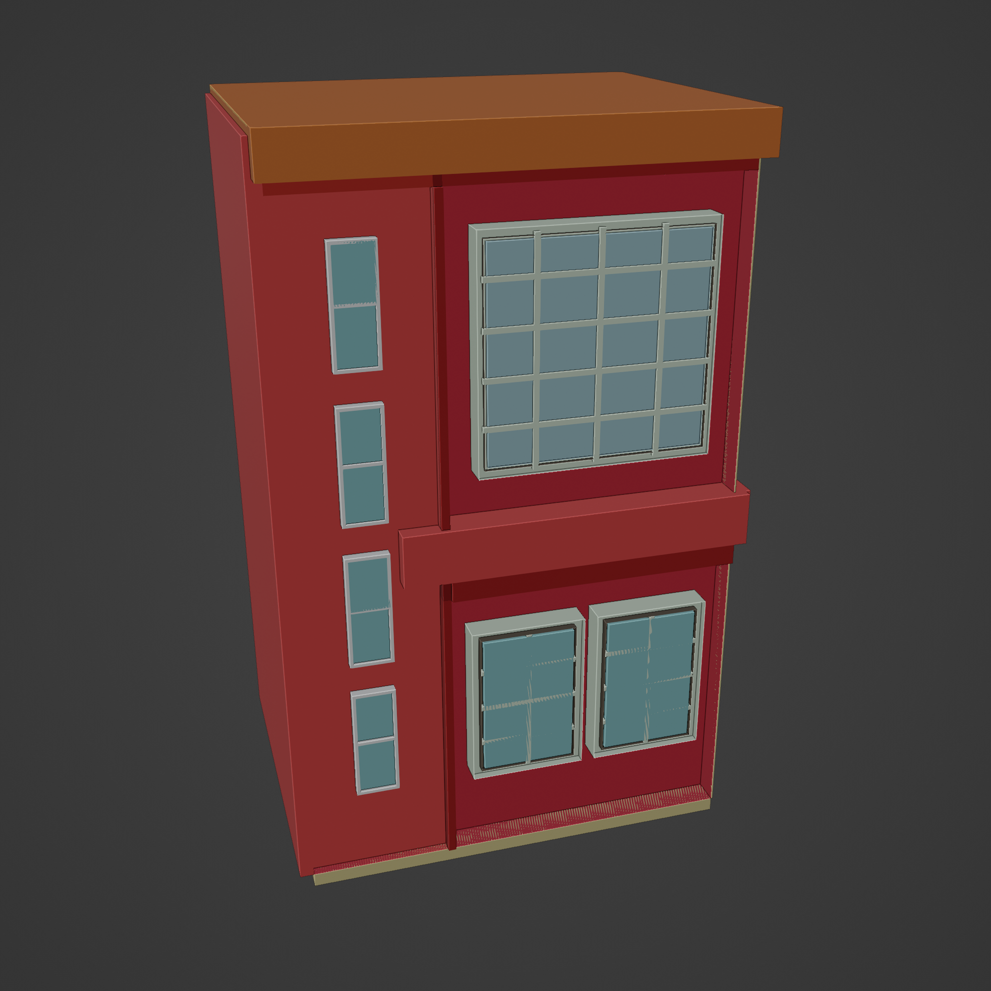 modern gebäude zuhause haus architektur window himmel wohnung innere dach balkon fassade wohn außen geschichte wolkenkratzer cartoon home karikatur 3D print model - Mito3D