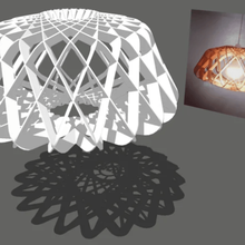 modern ceiling lamp home focus roof decoration tulip illumination shade 3d print model - Mito3D