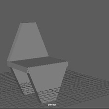 moderno cadeira brinquedo simples 3d print model - Mito3D