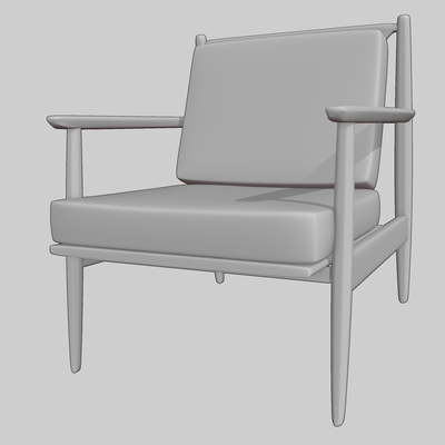 moderne chaise 1 table chair poupée maison objet objets lampe poupées fauteuil four meubles article articles décoration accessoire accessoires 3d print model - Mito3D