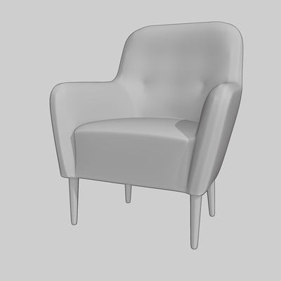 modern chair 2 table flesh doll house object objects lamp dolls armchair furnis furniture item items decoration accessory accessories 3d print model - Mito3D