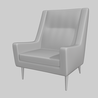 modern chair 3 table flesh doll house object objects lamp dolls armchair furnis furniture item items decoration accessory accessories 3d print model - Mito3D