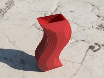 modern pah deko vazo 3d ev Sanat masa dekoratif 3d print model - Mito3D