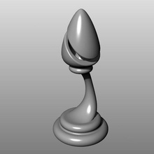 modern chess set low-res bishop game piece 3d print model - Mito3D