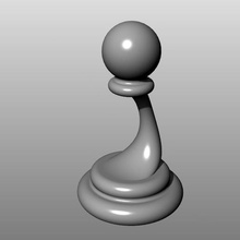 modern chess set low-res pawn game piece 3d print model - Mito3D
