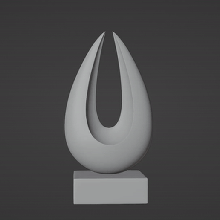modern decorative abstract art 02 - 3d printable toy statue sculpture aesthetic architecture decorations loop symbol idol gift gifts sculpt fluid fluidic structure 3d print model - Mito3D