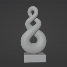 modern decorative abstract stone art - 3d printable toy statue sculpture aesthetic architecture decorations loop symbol idol gift gifts sculpt fluid fluidic structure 3d print model - Mito3D