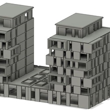 modern demonte edilebilir bina mimari model 3d print model - Mito3D
