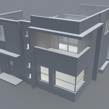 design moderno, casa de boneca arquivo stl arquitetura Impressão 3d brinquedo 3d print model - Mito3D