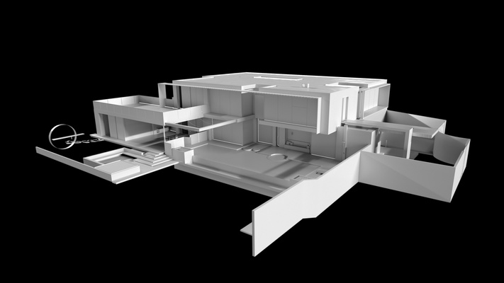 moderno design casa minimo minimalista diorama 3d print model - Mito3D