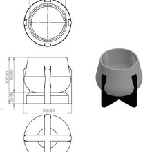 modern tasarım saksı - ev etli kalıp pot ekici 3d print model - Mito3D