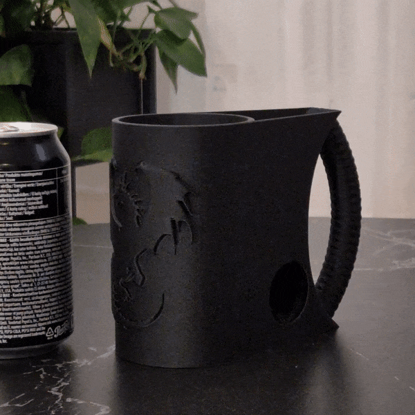 modern dragon dice tower holder supports needed Game can tabletop gaming dungeons & dragons (dnd) 12oz 330ml mug 3D print model - Mito3D