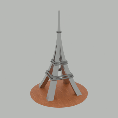 modern eiffel turm skulptur zeitgenössisch architektonisch design kunst futuristisch paris architektur 3d modell wahrzeichen minimalistisch geometrisch städtisch elegant innovativ metall struktur symbol kunstwerk glatt 3d print model - Mito3D