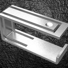 moderne élégant carré de fantaisie bague deux doigts bijoux 3d print model - Mito3D
