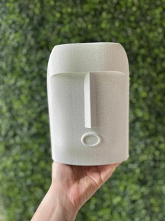 modern face vase flower sculpture decor art gift plants planter 3d print model - Mito3D