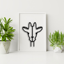 moderno geometrico decorazione giraffa arte animale giocattolo pla manifesto esposizione ufficio pianta coniglio cane cartello uccello farfalla lucertola 3d print model - Mito3D