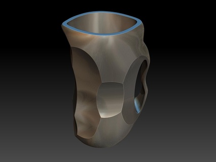 moderno vaso modelo 7 taza florero café 3d print model - Mito3D