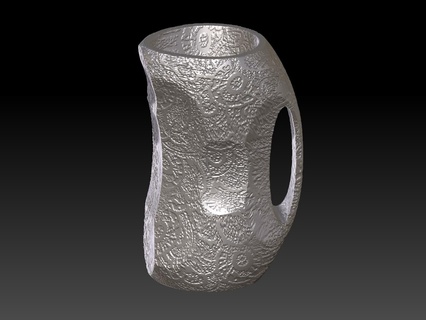 moderno vidro textura modelo 6 copo vaso café 3d print model - Mito3D