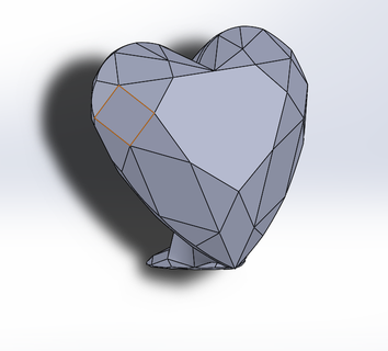 moderno coração escultura 3d print model - Mito3D