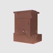 moderno house.architecture.amazing.animals.building.cool.easy.lowpoly.minecraft.print.printcraft.sculpture.skyscraper.statue.structures.tower.voronoi 3d print model - Mito3D
