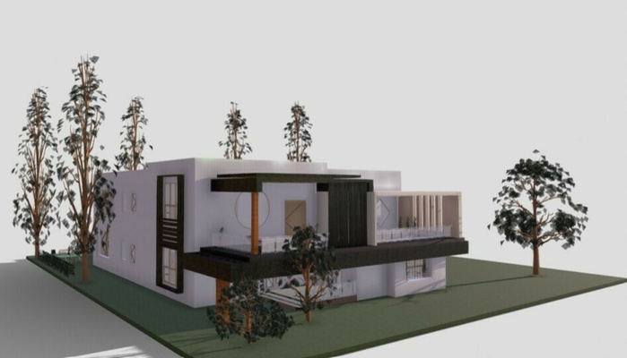 modern ev mimari manzara 3d print model - Mito3D