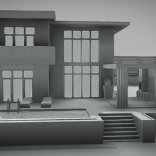 modern house window door 3d print model - Mito3D